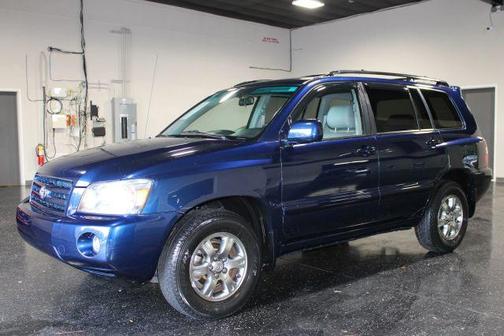 Blue 2007 Toyota Highlander Sport