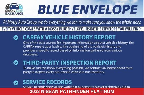 Super Black 2023 Nissan Pathfinder Platinum 4WD