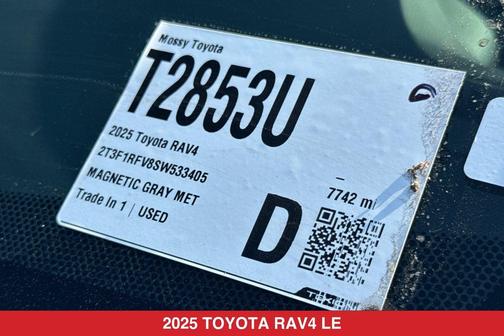 Magnetic Gray Metallic 2025 Toyota RAV4 LE