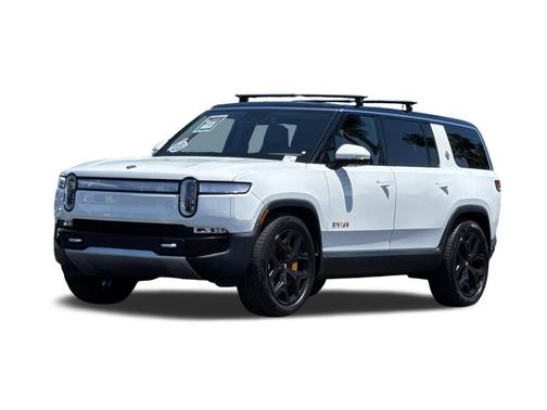 Glacier White 2024 Rivian R1S Adventure Quad Motor Large Pack