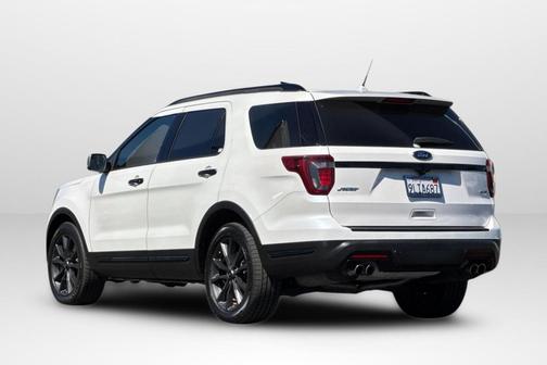 White Platinum Metallic Tri-Coat 2018 Ford Explorer Sport