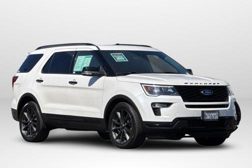 White Platinum Metallic Tri-Coat 2018 Ford Explorer Sport