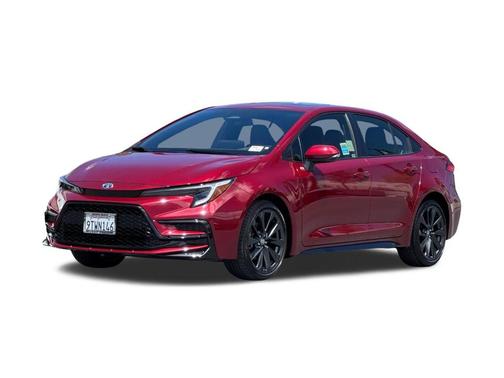 Ruby Flare Pearl 2025 Toyota Corolla Hybrid SE