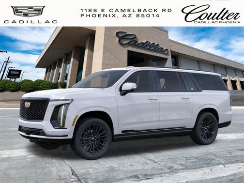 Vibrant White Tricoat 2026 Cadillac Escalade ESV Sport Platinum