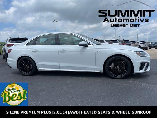 White 2023 Audi A4 45 S line Premium Plus