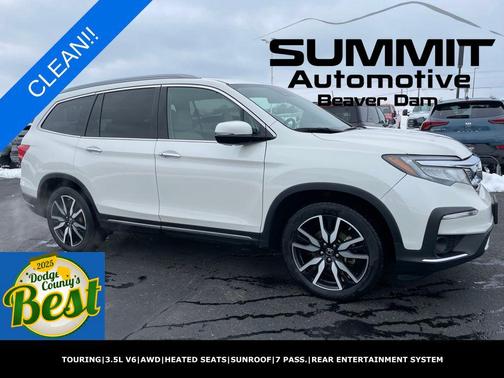 White Diamond Pearl 2019 Honda Pilot Touring 8-Passenger
