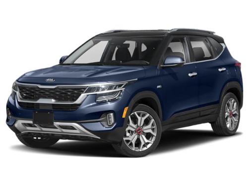 Dark Ocean Blue/Black Roof 2021 Kia Seltos SX Turbo