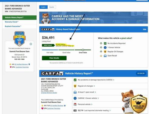 2021 Ford Bronco Outer Banks