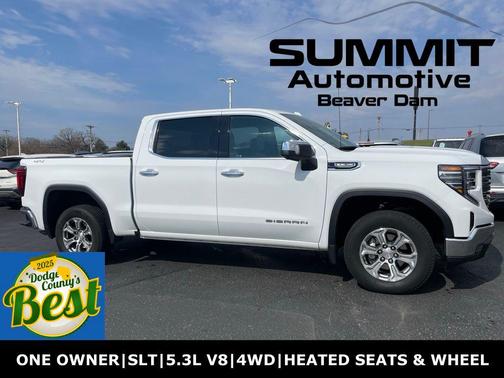 Summit White 2025 GMC Sierra 1500 SLT