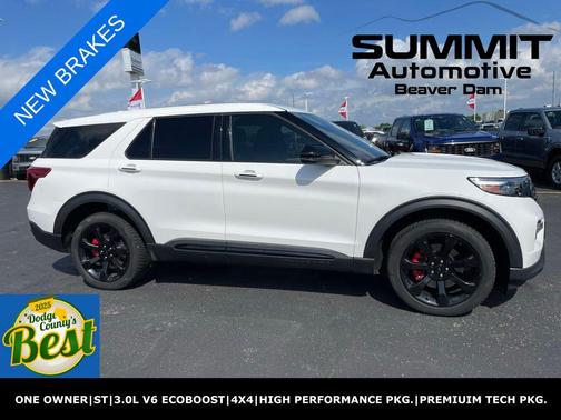 Star White Metallic Tri-Coat 2022 Ford Explorer ST