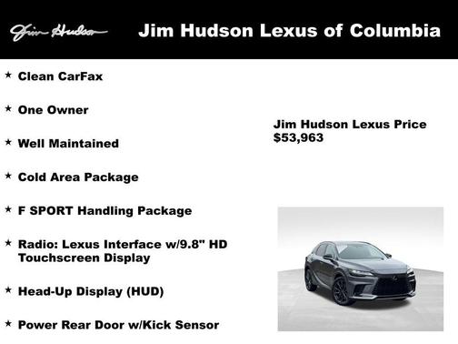 2023 Lexus RX 350 F SPORT Handling