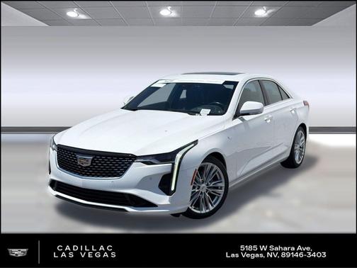 Summit White 2023 Cadillac CT4 Premium Luxury