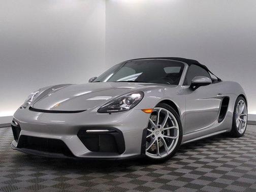 Silver/Gray 2022 Porsche 718 Spyder Roadster