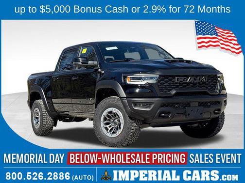 Diamond Black Crystal Pearlcoat 2026 RAM 1500 RHO Crew Cab 4x4 5'7' Box
