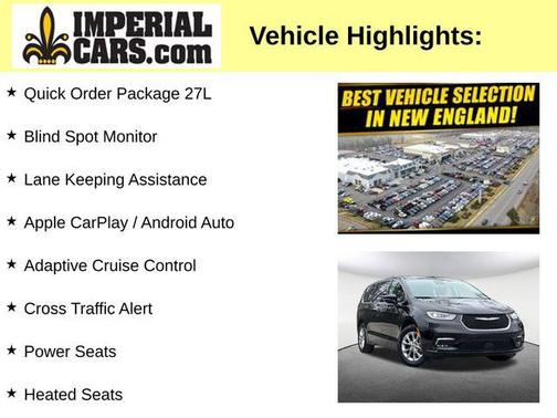 Diamond Black Crystal Pearlcoat 2024 Chrysler Pacifica Touring L