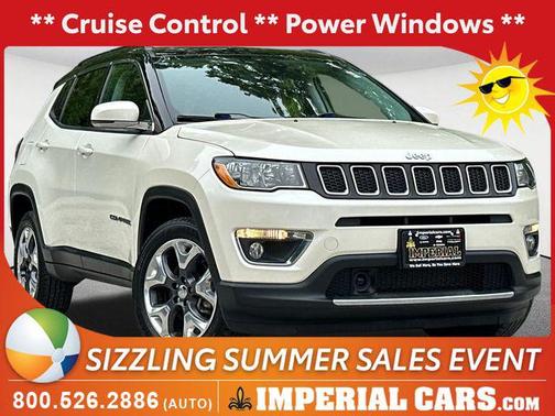 Pearl White Tri-Coat 2021 Jeep Compass Limited