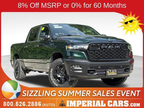 Serrano Green Metallic 2026 RAM 1500 Warlock Crew Cab 4x4 5'7' Box