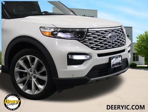 Star White Metallic Tri-Coat 2021 Ford Explorer Platinum