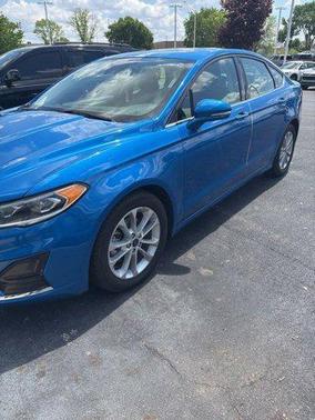Blue 2020 Ford Fusion Hybrid SEL