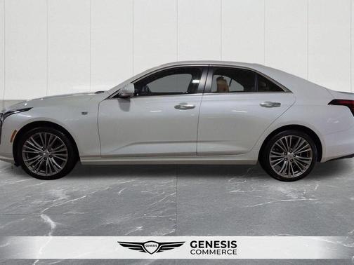 Crystal White Tri-Coat 2023 Cadillac CT4 Premium Luxury