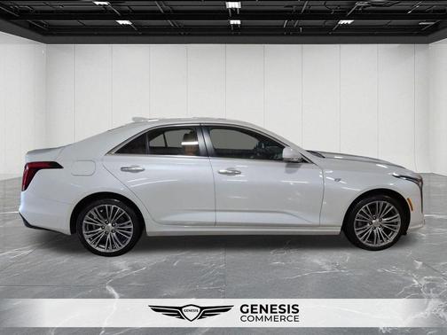 Crystal White Tri-Coat 2023 Cadillac CT4 Premium Luxury