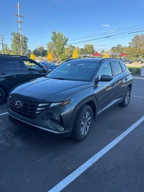 Amazon Gray 2023 Hyundai TUCSON Hybrid Blue