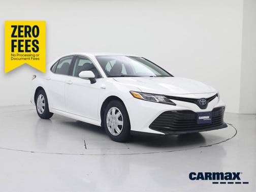 White 2020 Toyota Camry Hybrid LE