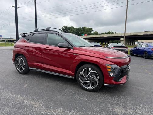 Ultimate Red Metallic w/Black Roof 2024 Hyundai KONA N Line