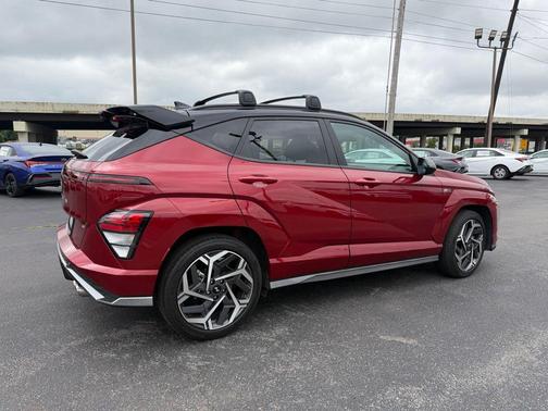 Ultimate Red Metallic w/Black Roof 2024 Hyundai KONA N Line