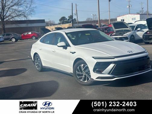Serenity White 2026 Hyundai SONATA Hybrid Base
