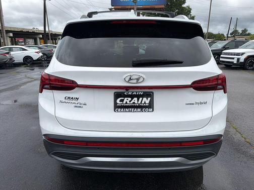 Quartz White 2022 Hyundai SANTA FE HEV Blue