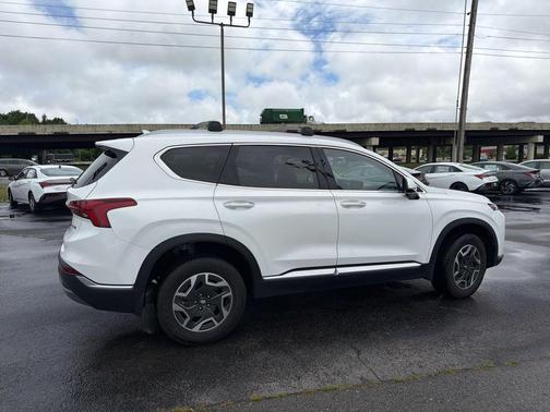 Quartz White 2022 Hyundai SANTA FE HEV Blue