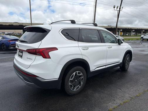 Quartz White 2022 Hyundai SANTA FE HEV Blue