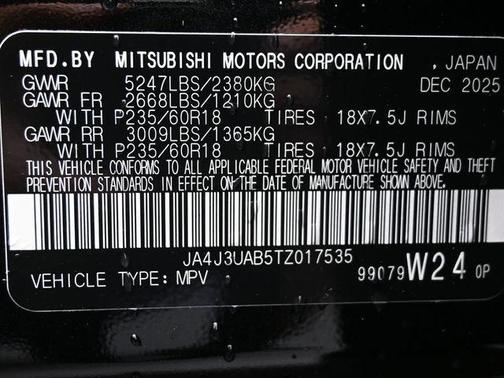 Black Diamond 2026 Mitsubishi Outlander ES