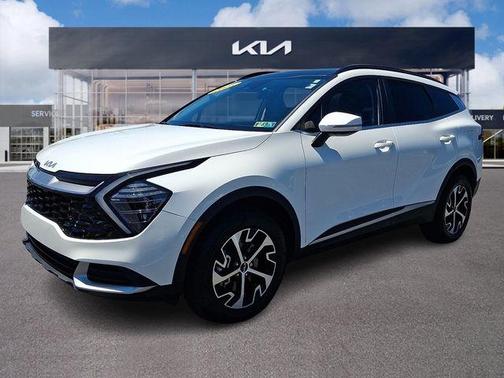 Snow White Pearl 2025 Kia Sportage Hybrid EX