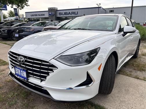 Serenity White 2023 Hyundai SONATA Hybrid Limited