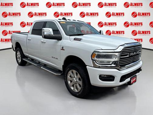 Bright White Clearcoat 2023 RAM 3500 Laramie Crew Cab 4x4 6'4' Box