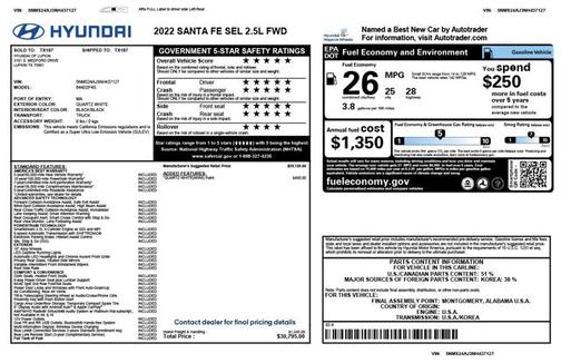 2022 Hyundai SANTA FE SEL