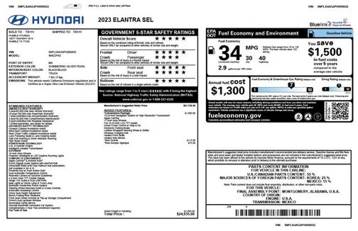 2023 Hyundai ELANTRA SEL