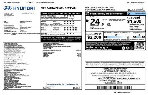 2025 Hyundai SANTA FE SEL