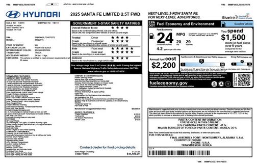 2025 Hyundai SANTA FE Limited