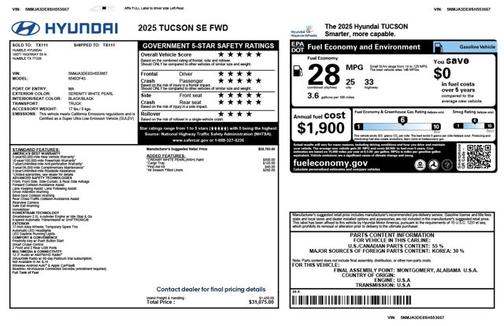 2025 Hyundai TUCSON SE