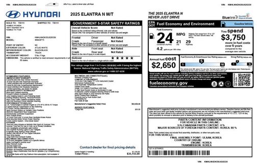 2025 Hyundai ELANTRA N Base