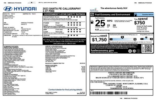 2023 Hyundai SANTA FE Calligraphy