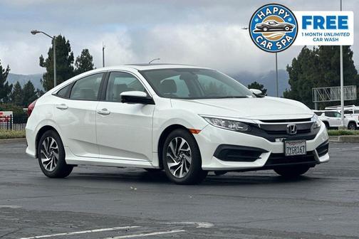 White Orchid Pearl 2017 Honda Civic EX