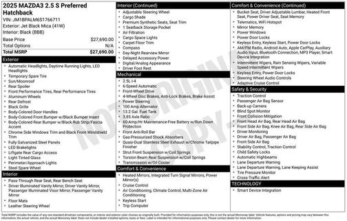 2025 Mazda Mazda3 FWD w/Preferred Package