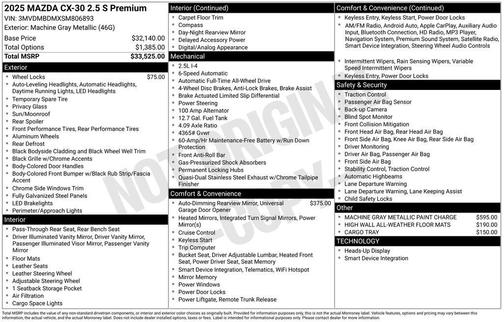 2025 Mazda CX-30 Premium Package