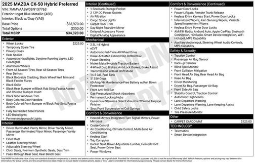 2025 Mazda CX-50 Hybrid Preferred Package