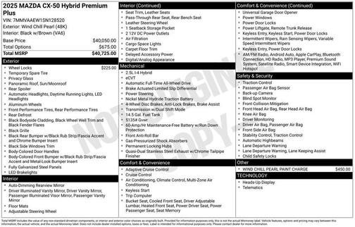 2025 Mazda CX-50 Hybrid Premium Plus Package