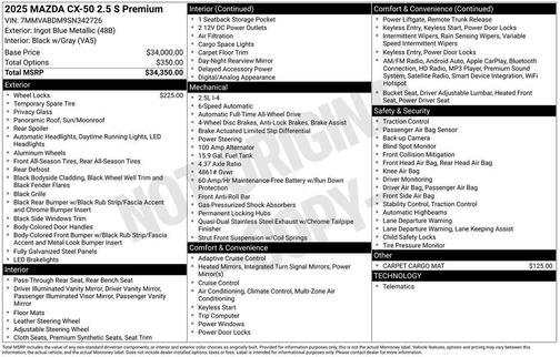 2025 Mazda CX-50 2.5 S Premium Package